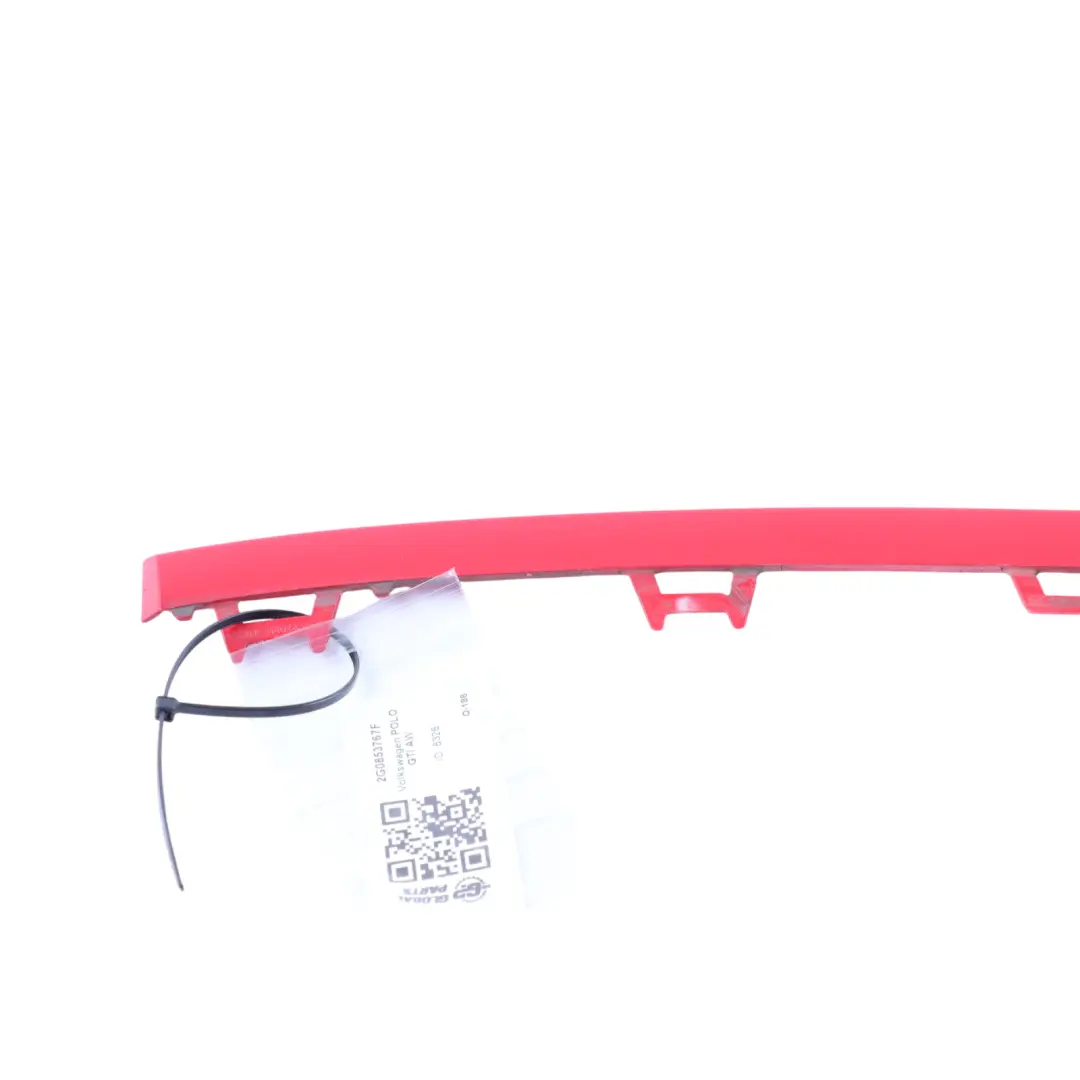 Mk6 Front Grille Radiator Trim Strip Left N/S to Volkswagen Polo VI with Part number 2G0853767F Volkswagen Polo VI Mk6 Front Grille Radiator Trim Strip Left N/S - SKU 2G0853767F - Part number 2G0853767F