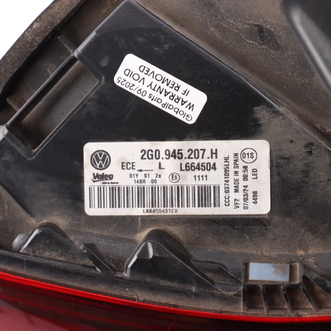 VW Volkswagen Polo VI Mk6 Rear Tail LED Light Lamp Outer Left N/S - SKU 2G0945207H - Part number 2G0945207H