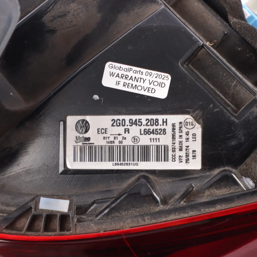 Mk6 Rear Tail LED Light Lamp Outer Right O/S to VW Volkswagen Polo VI with Part number 2G0945208H VW Volkswagen Polo VI Mk6 Rear Tail LED Light Lamp Outer Right O/S - SKU 2G0945208H - Part number 2G0945208H