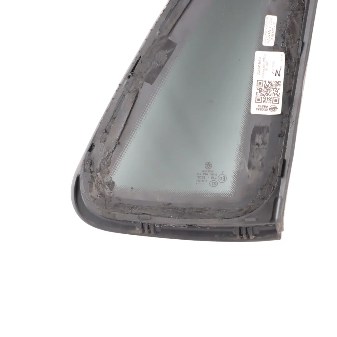 Mk6 Quarter Window Glass Rear Left N/S to Volkswagen Polo with Part number 2G4845297M Volkswagen Polo Mk6 Quarter Window Glass Rear Left N/S - SKU 2G4845297M - Part number 2G4845297M