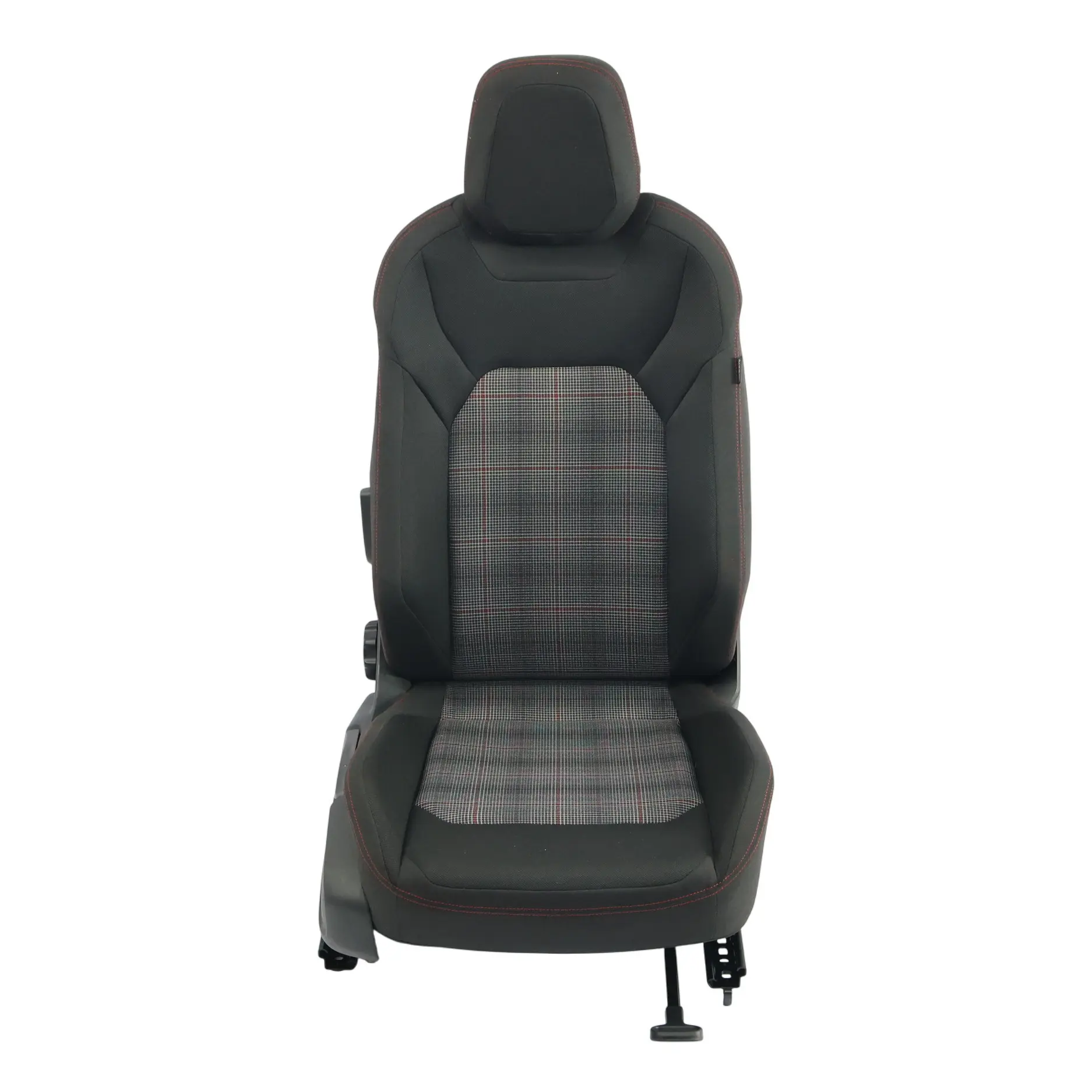 VW Volkswagen Polo VI GTI AW 5D Front Seat Heated Cloth Soul Black Red Right O/S