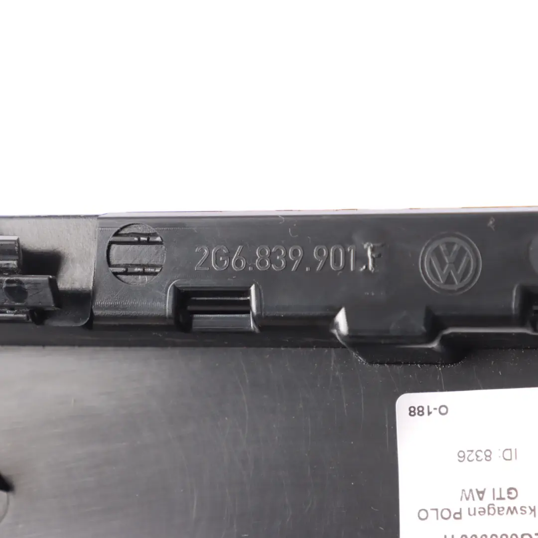 Volkswagen Polo Mk6 5Dr Door Pillar Trim Moulding Black Rear Left N/S - SKU 2G6839901F - Part number 2G6839901F