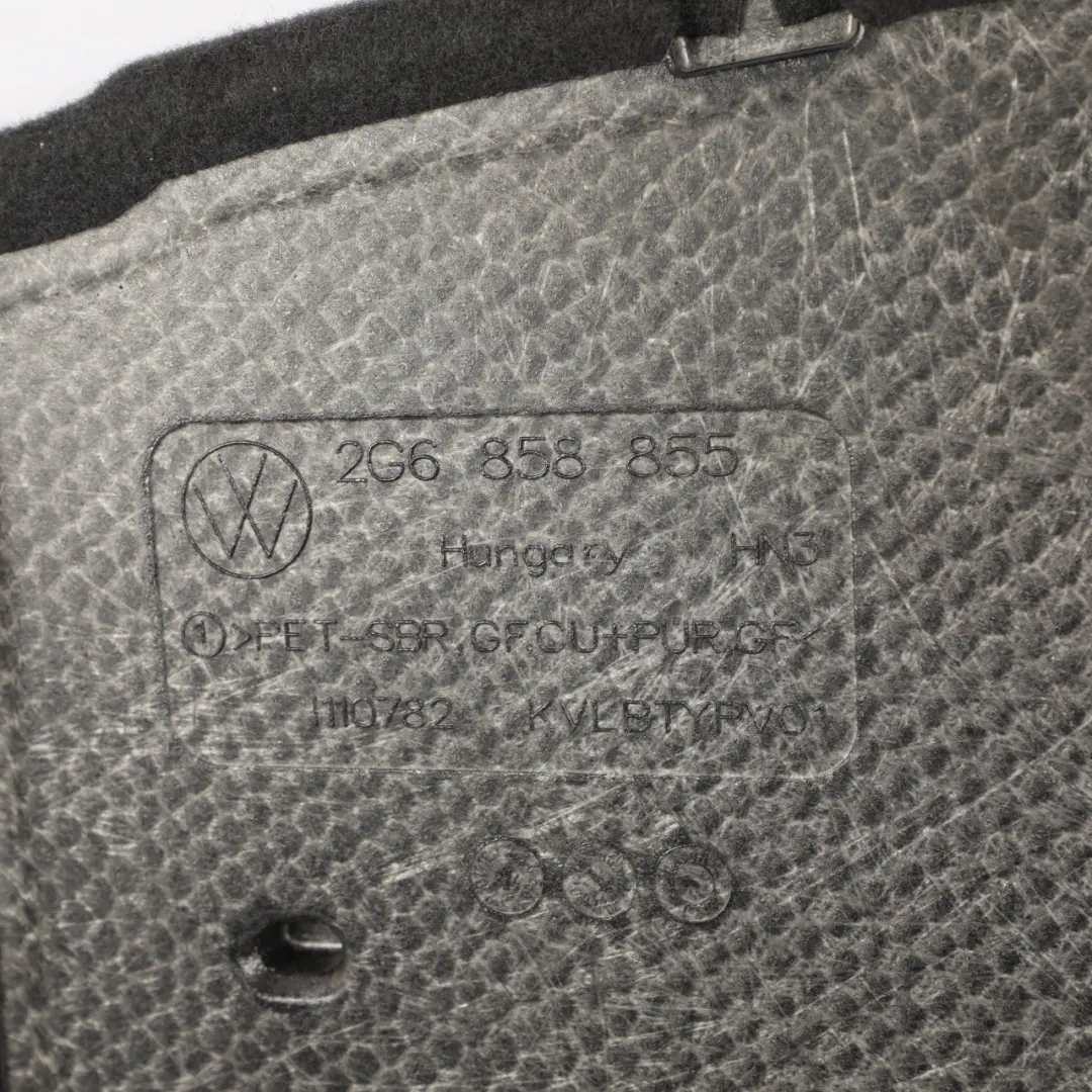 AW Boot Trunk Floor Carpet Luggage Compartment Black to VW Polo with Part number 2G6858855 VW Polo AW Boot Trunk Floor Carpet Luggage Compartment Black - SKU 2G6858855 - Part number 2G6858855