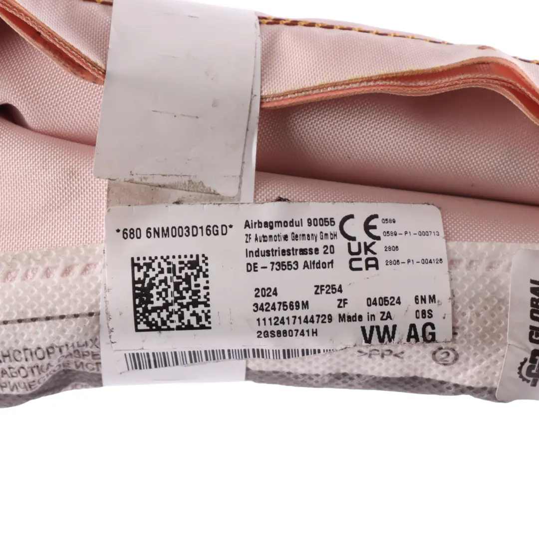 Mk6 AW Head Roof Air Module Curtain Left N/S to VW Volkswagen Polo with Part number 2GS880741H VW Volkswagen Polo Mk6 AW Head Roof Air Module Curtain Left N/S - SKU 2GS880741H - Part number 2GS880741H