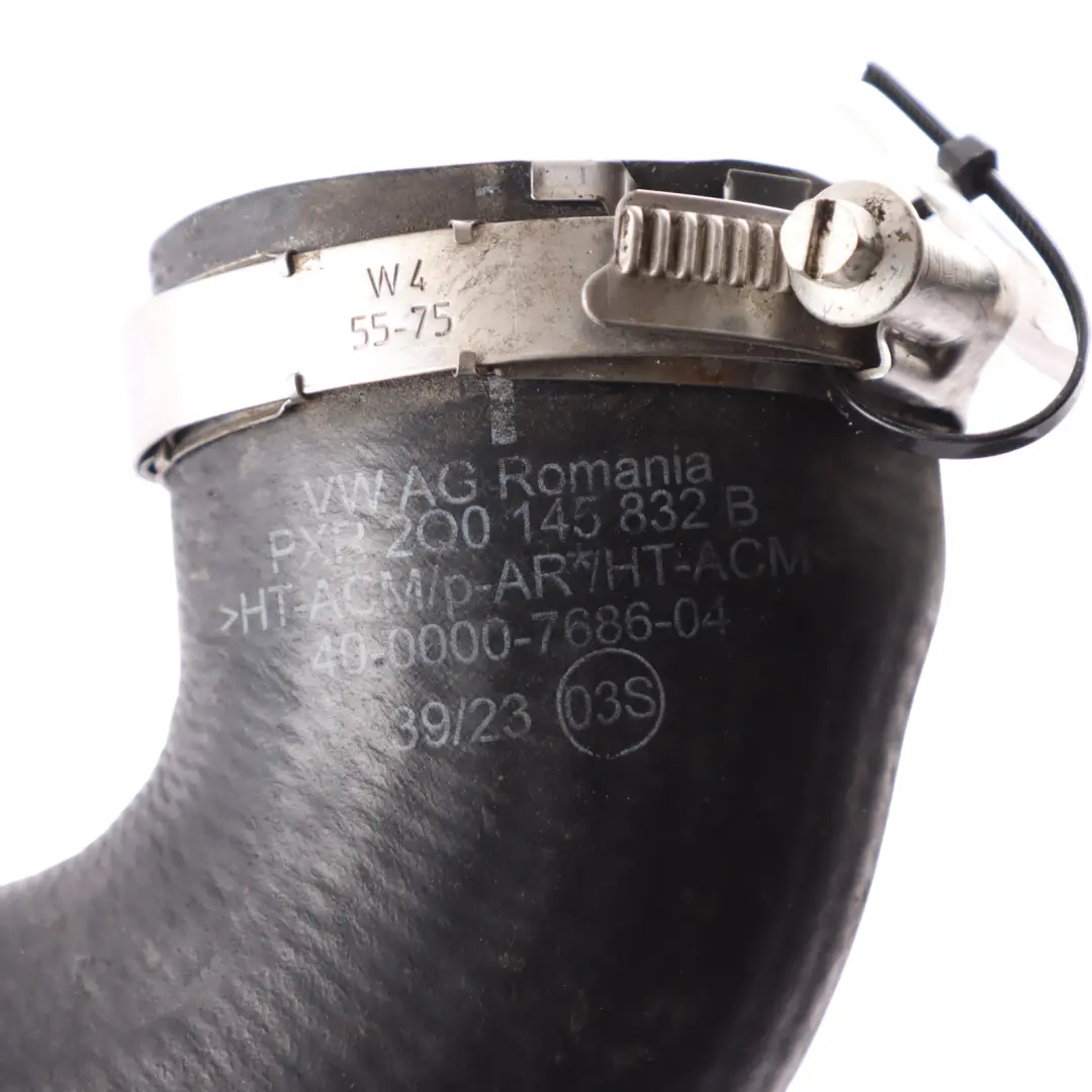 Mk6 GTI Charge Tube Air Intake Duck Cooler Pipe Hose to Volkswagen Polo with Part number 2Q0145832B Volkswagen Polo Mk6 GTI Charge Tube Air Intake Duck Cooler Pipe Hose - SKU 2Q0145832B - Part number 2Q0145832B