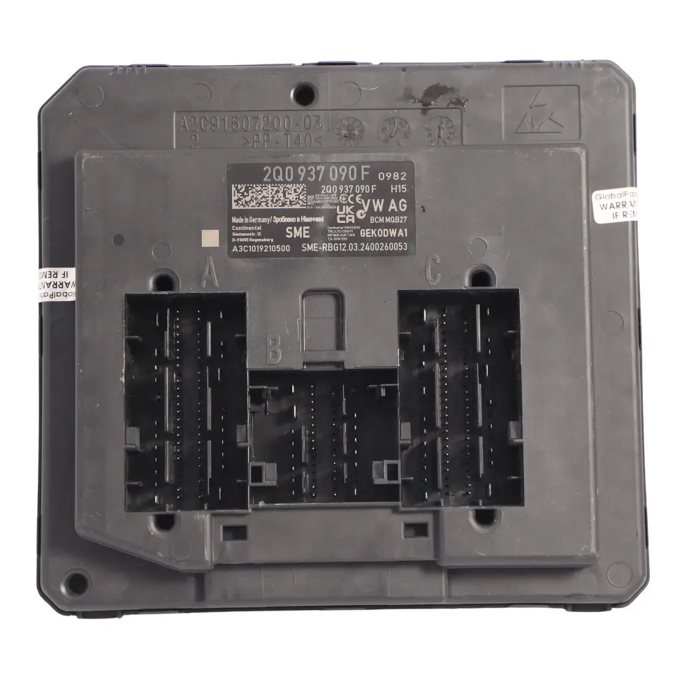 Body Control Module Unit BCM ECU to Volkswagen Polo IV with Part number 2Q0937090F Volkswagen Polo IV Body Control Module Unit BCM ECU - SKU 2Q0937090F - Part number 2Q0937090F