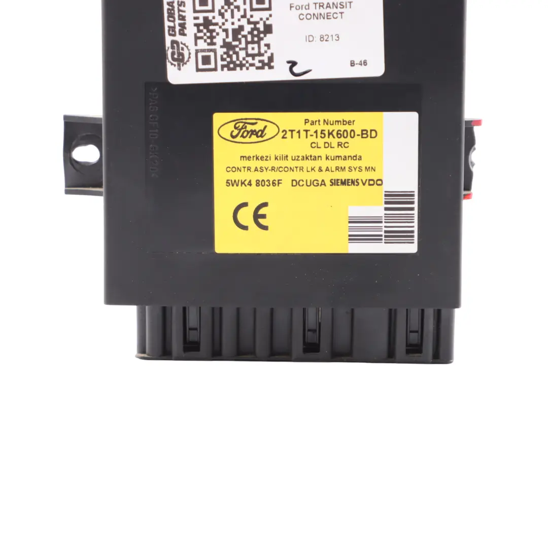 Central Lock Control Unit Alarm Module ECU to Ford Transit Connect with Part number 2T1T-15K600-BD Ford Transit Connect Central Lock Control Unit Alarm Module ECU - SKU 2T1T-15K600-BD - Part number 2T1T-15K600-BD