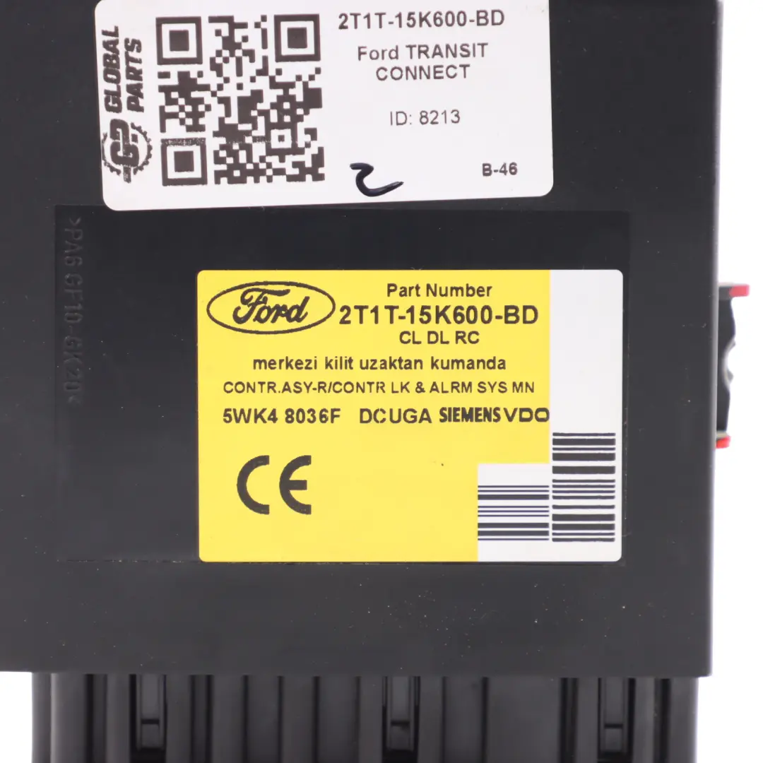 Ford Transit Connect Central Lock Control Unit Alarm Module ECU - SKU 2T1T-15K600-BD - Part number 2T1T-15K600-BD