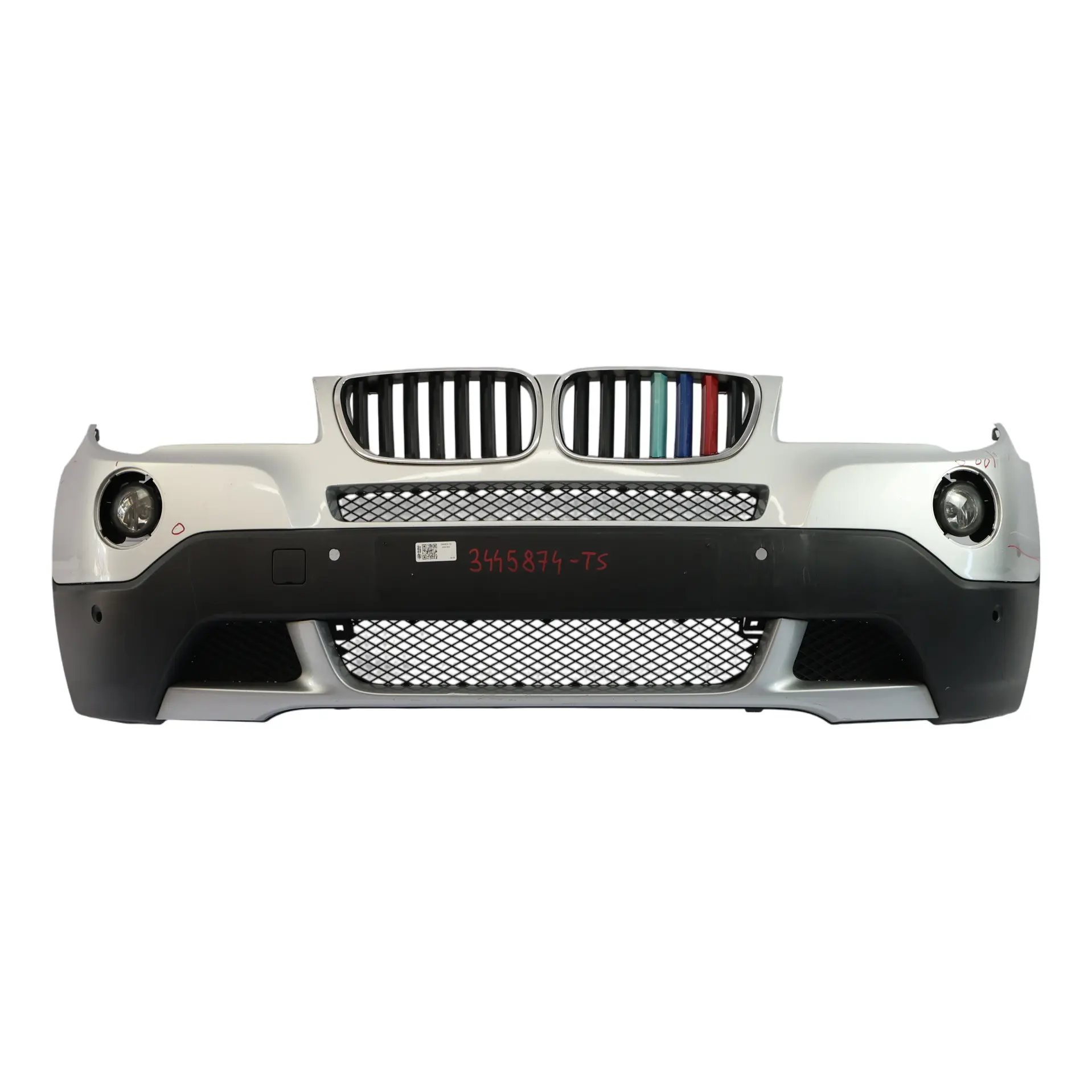 BMW X3 E83 LCI Complete Front Bumper PDC Titansilber Titan Silver - 354