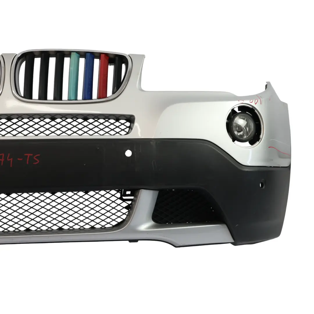 BMW X3 E83 LCI Complete Front Bumper PDC Titansilber Titan Silver - 354 - SKU 3445874-TS - Part number 3445874