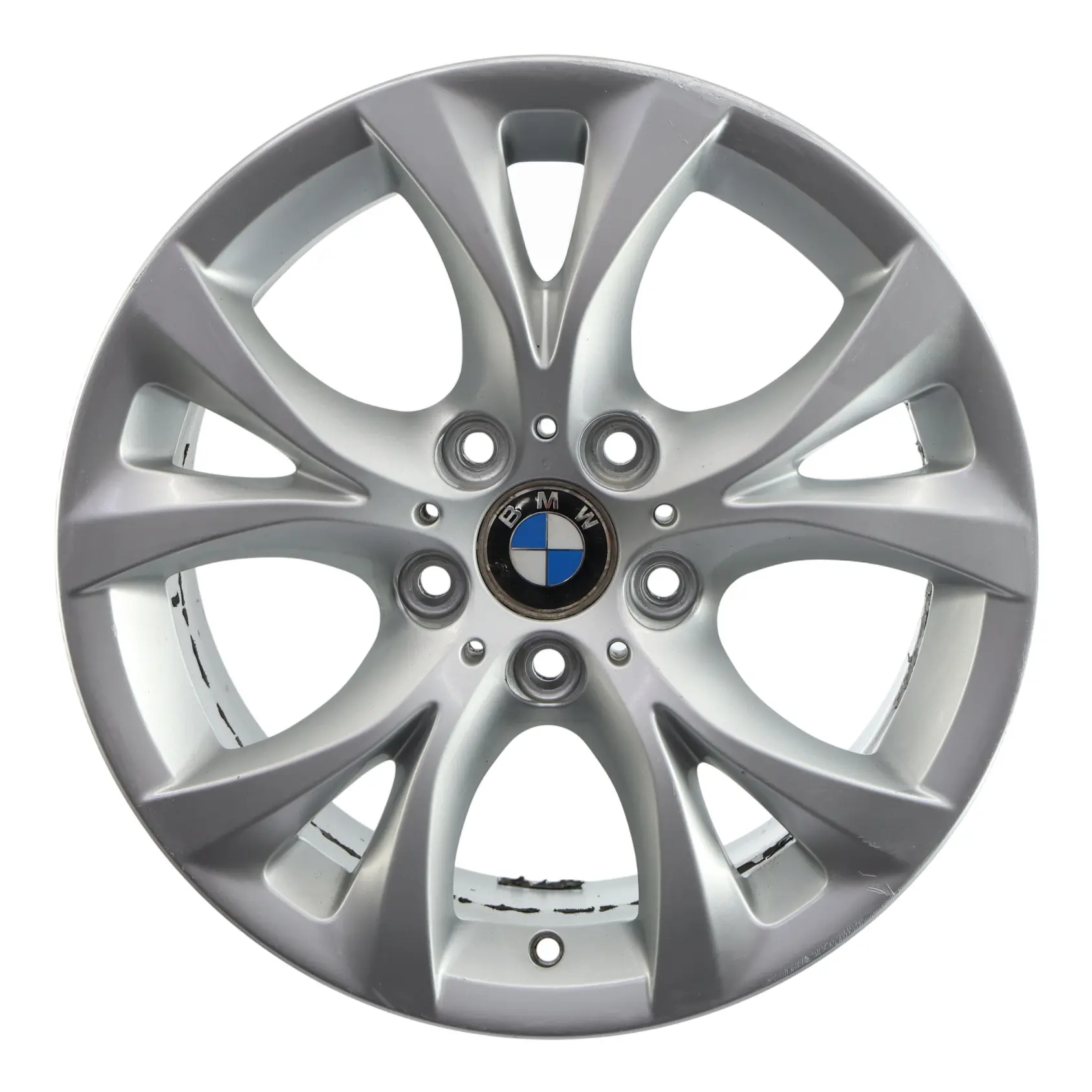 BMW X3 E83 Silberne Leichtmetall felge 17" V-Speiche 279 8J ET:46 3451879