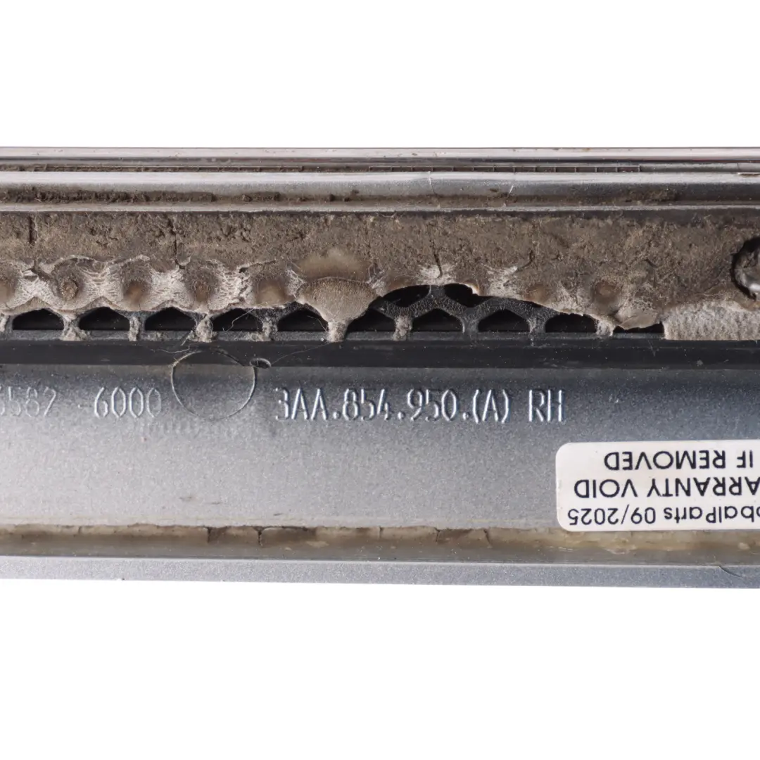 Door Moulding Rear Right O/S Reflex Silver - A7W to Volkswagen Passat B7 with Part number 3AA854950A Volkswagen Passat B7 Door Moulding Rear Right O/S Reflex Silver - A7W - SKU 3AA854950A-RES - Part number 3AA854950A