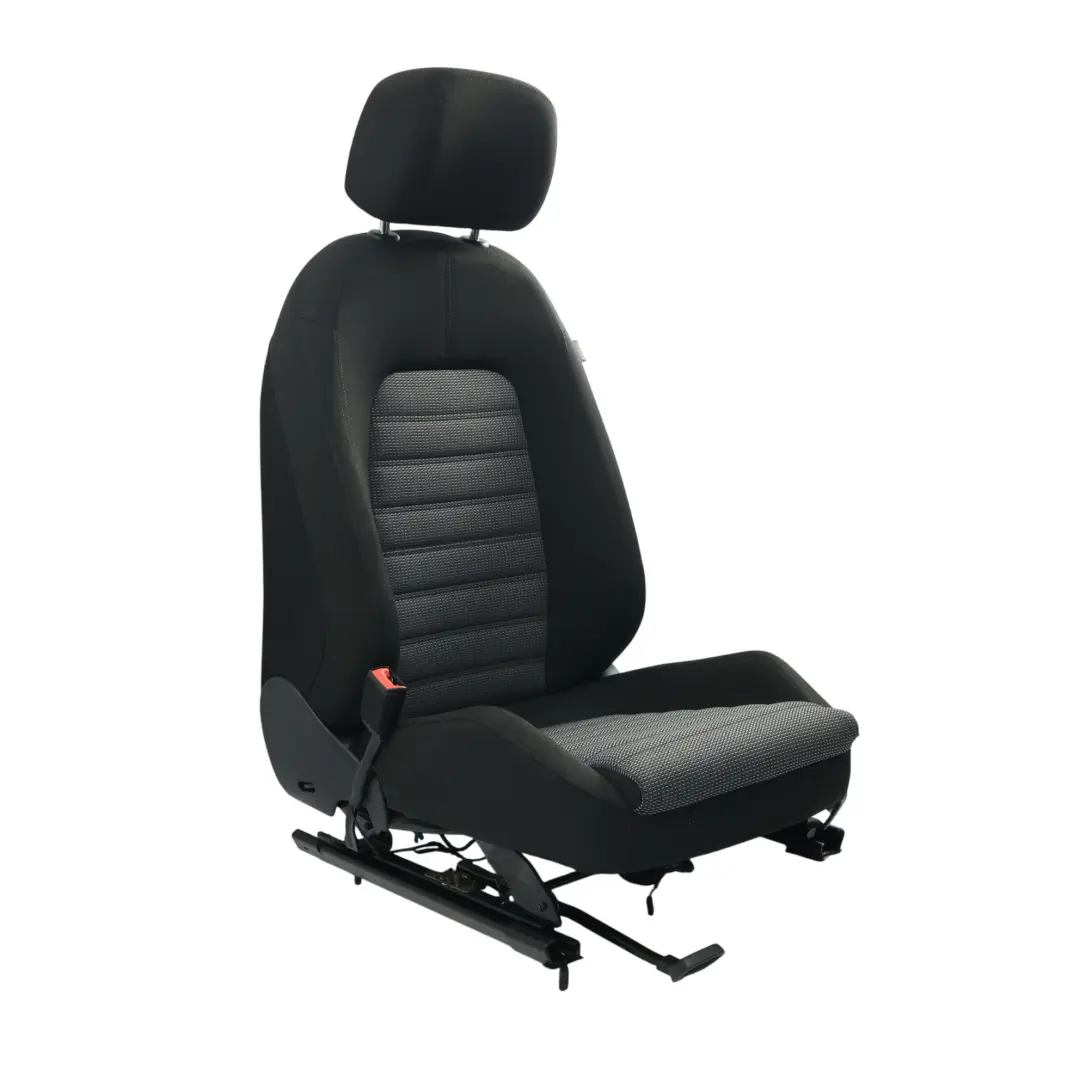 Volkswagen Passat B7 Front Seat Heated Interior Cloth Fabric Black Left N/S - SKU 3AA881805ET-1 - Part number 3AA881805ET