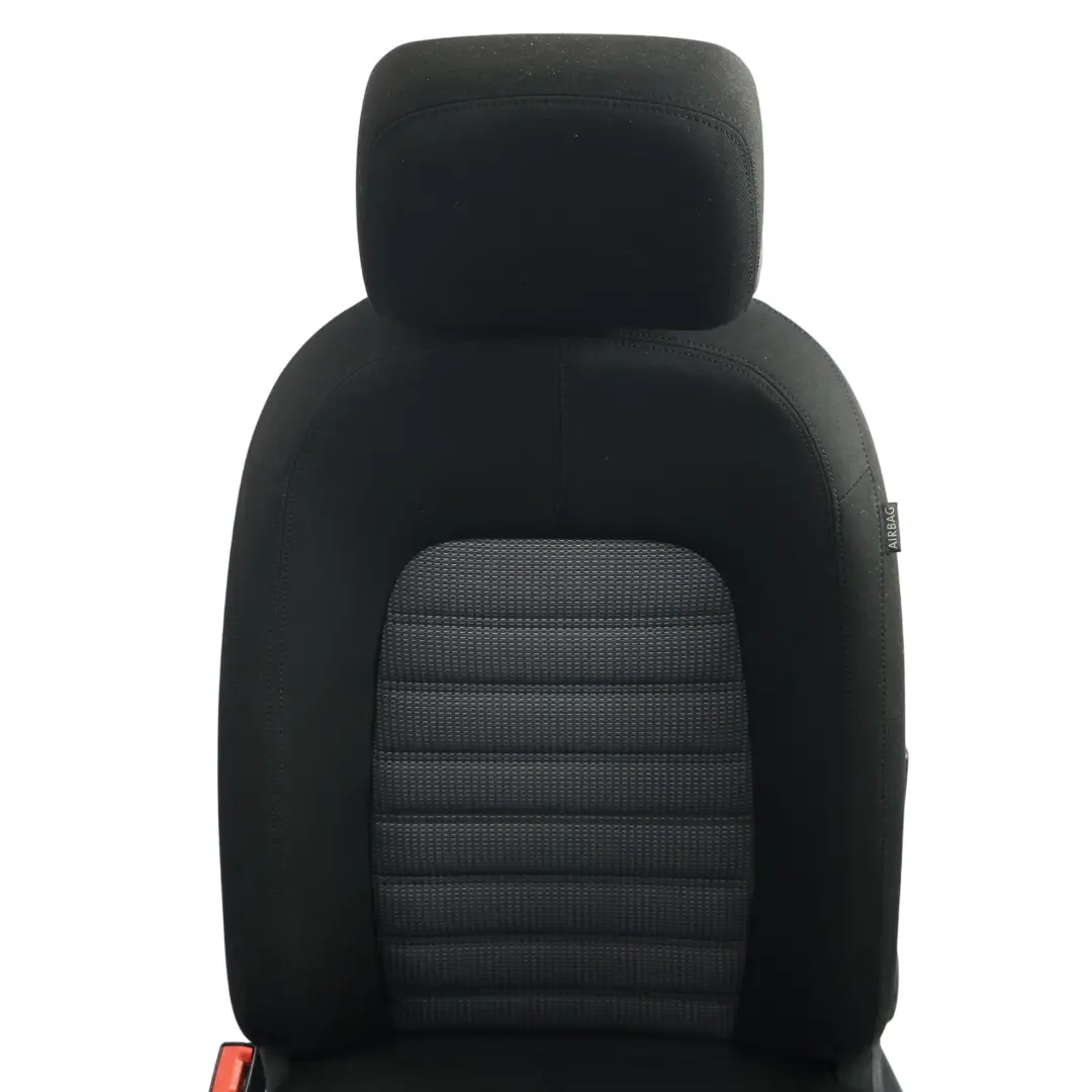 Volkswagen Passat B7 Front Seat Heated Interior Cloth Fabric Black Left N/S - SKU 3AA881805ET-1 - Part number 3AA881805ET