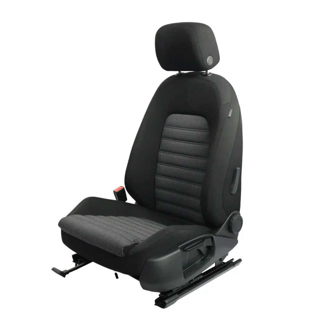 Volkswagen Passat B7 Front Seat Heated Interior Cloth Fabric Black Left N/S - SKU 3AA881805ET-1 - Part number 3AA881805ET