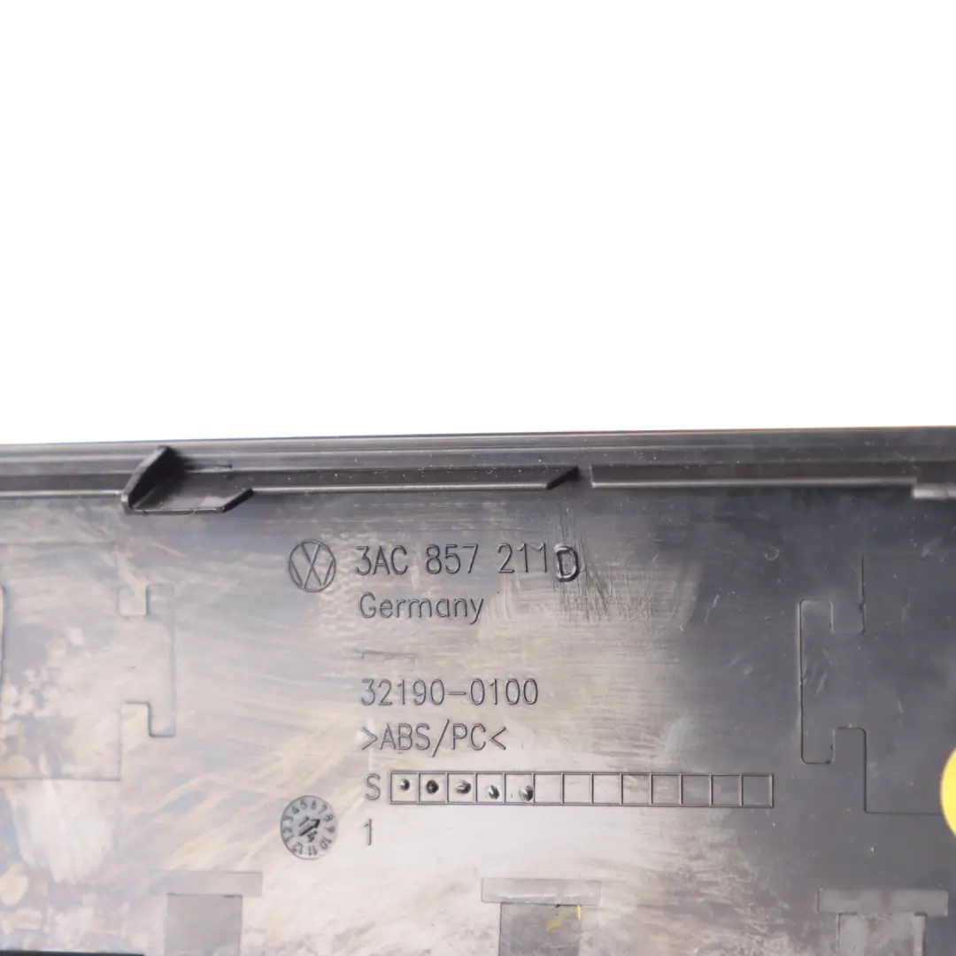 Dashboard Trim Cover Iridium Passenger Side to Volkswagen Passat B7 with Part number 3AC857211D Volkswagen Passat B7 Dashboard Trim Cover Iridium Passenger Side - SKU RHD-3AC857211D - Part number 3AC857211D