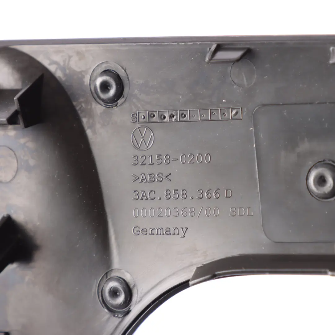 Instrument Cluster Cover Speedo Clocks Surround to Volkswagen Passat B7 with Part number 3AC858366D Volkswagen Passat B7 Instrument Cluster Cover Speedo Clocks Surround - SKU 3AC858366D - Part number 3AC858366D