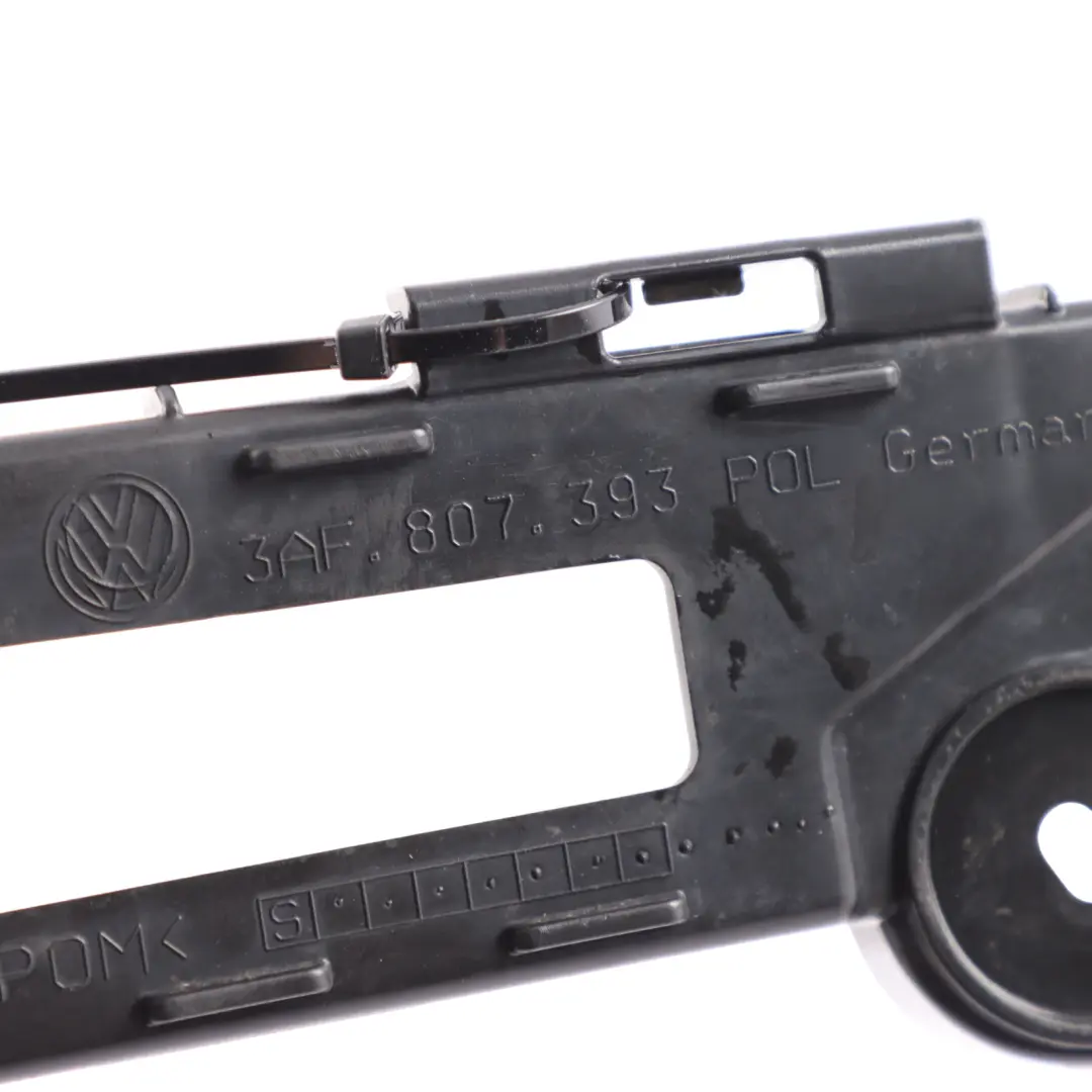 Bumper Mount Bracket Holder Left N/S to Volkswagen Passat B7 Rear with Part number 3AF807393 Volkswagen Passat B7 Rear Bumper Mount Bracket Holder Left N/S - SKU 3AF807393 - Part number 3AF807393