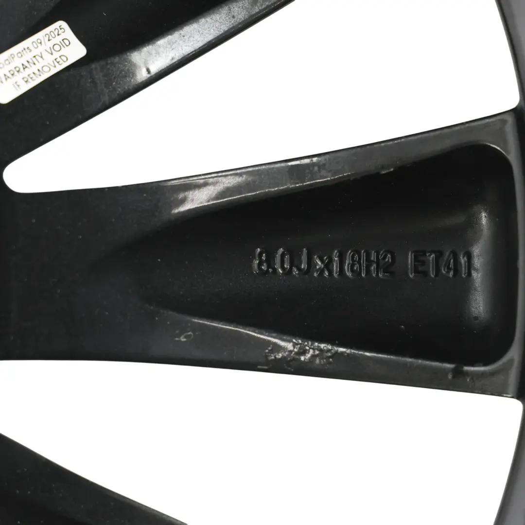 Volkswagen Scirocco Mk3 Black Wheel Alloy Rim 18" 8J ET:41 - SKU 3C8601025D-3 - Part number 3C8601025D