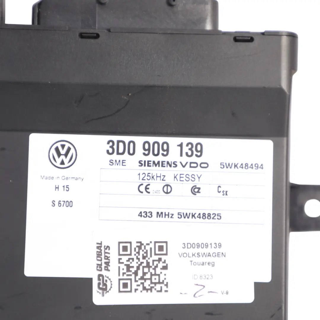 7L Keyless Entry Module Control Unit ECU to Volkswagen Touareg with Part number 3D0909139 Volkswagen Touareg 7L Keyless Entry Module Control Unit ECU - SKU 3D0909139 - Part number 3D0909139