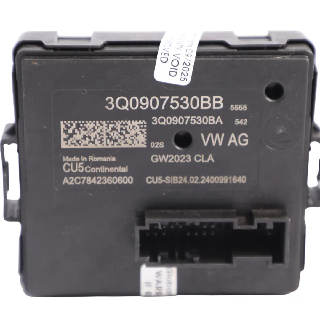 Mk6 Audi Q2 GA Central Gateway Control Unit Module Relay ECU to VW Polo with Part number 3Q0907530BB VW Polo Mk6 Audi Q2 GA Central Gateway Control Unit Module Relay ECU - SKU 3Q0907530BB - Part number 3Q0907530BB