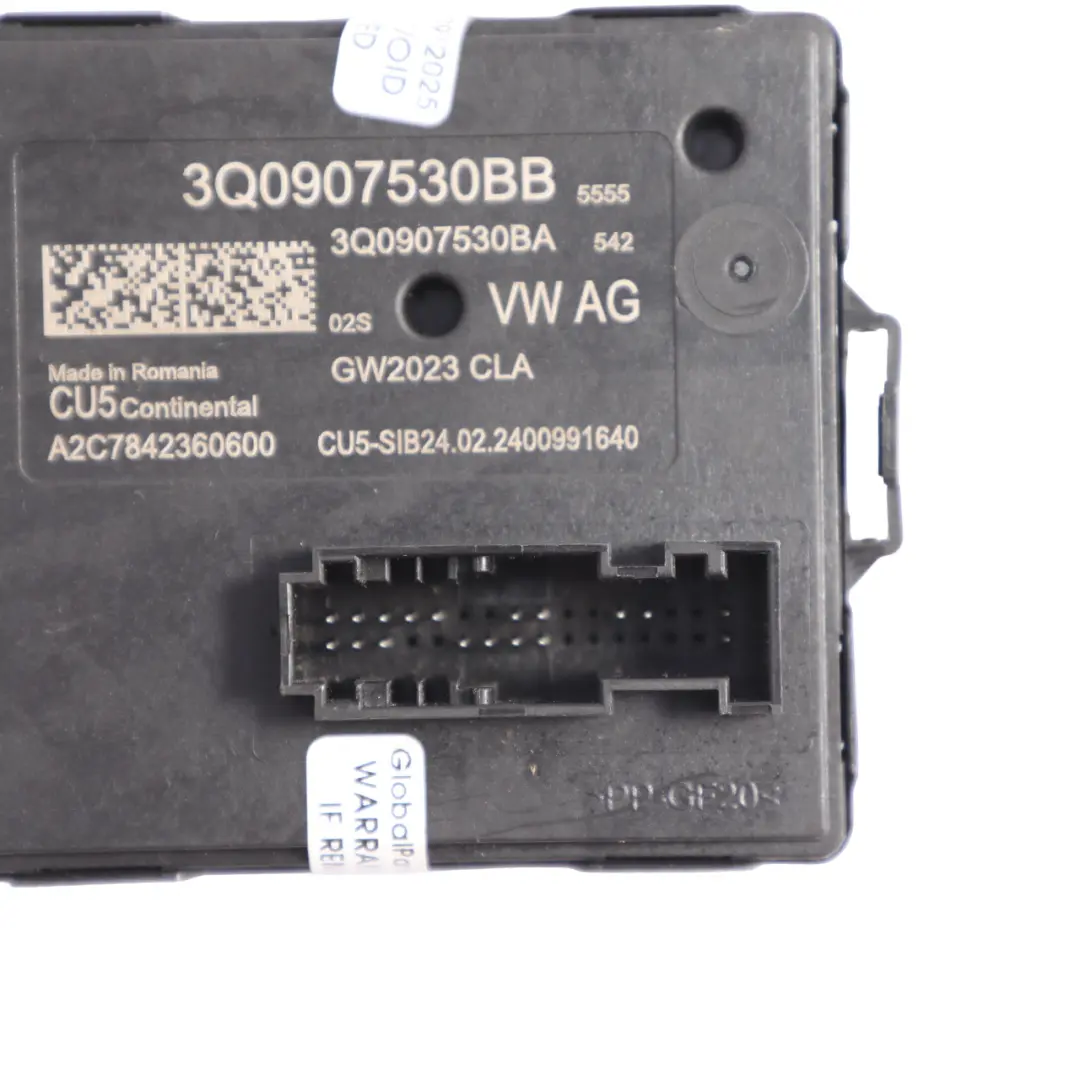 Mk6 Audi Q2 GA Central Gateway Control Unit Module Relay ECU to VW Polo with Part number 3Q0907530BB VW Polo Mk6 Audi Q2 GA Central Gateway Control Unit Module Relay ECU - SKU 3Q0907530BB - Part number 3Q0907530BB