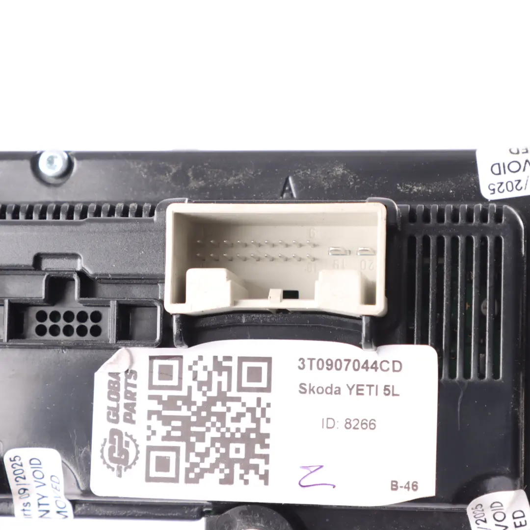 Mk2 Yeti 5L Climate Control A/C Switch Panel Unit to Skoda Superb with Part number 3T0907044CD Skoda Superb Mk2 Yeti 5L Climate Control A/C Switch Panel Unit - SKU 3T0907044CD - Part number 3T0907044CD
