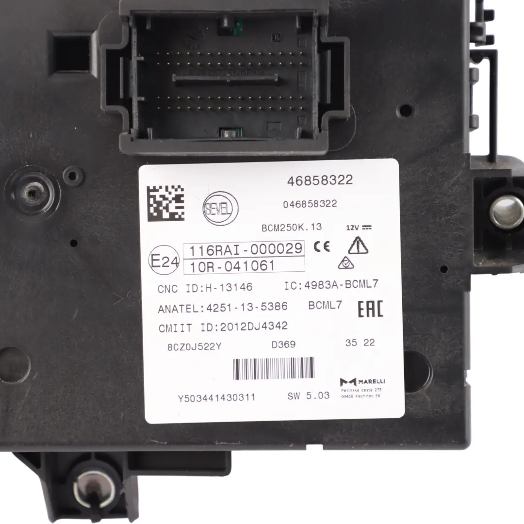 Citroen Jumper III Scatola Fusibili Controllo Modulo per Peugeot Boxer II con numero di parte 46858322 Peugeot Boxer II Citroen Jumper III Scatola Fusibili Controllo Modulo - SKU 46858322 - Numero di parte 46858322
