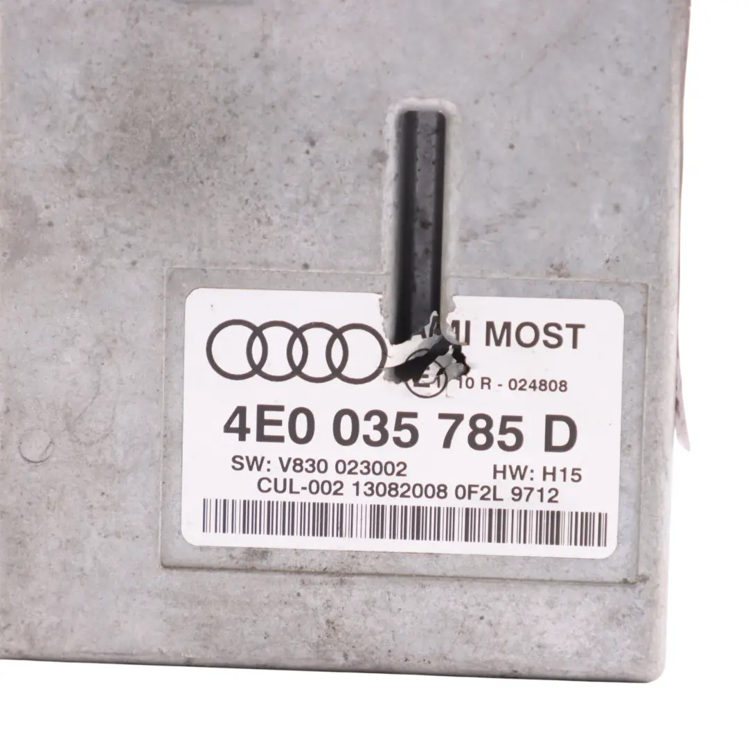 MMI Multimedia Schnittstelle Steuergerät Modul für Audi A4 B8 A5 8T mit Teilenummer 4E0035785D Audi A4 B8 A5 8T MMI Multimedia Schnittstelle Steuergerät Modul - SKU 4E0035785D - Teilenummer 4E0035785D