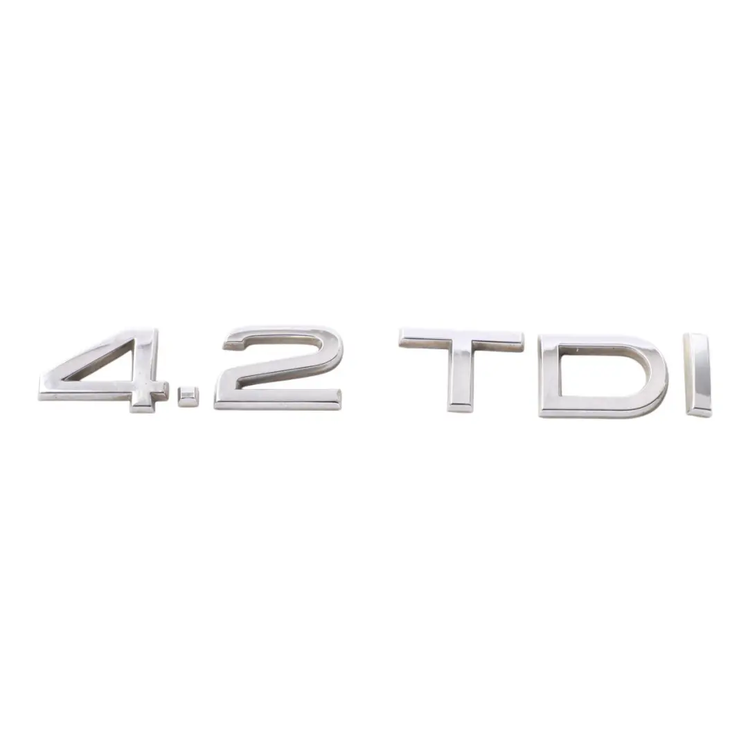 Audi Q7 4L Rear Boot Tailgate Emblem 4.2 TDI Lettering Badge Chrom - SKU 4E0853743S-1 - Part number 4E0853743S