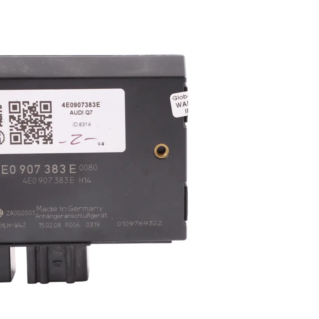 Audi Q7 4L Tow Bar Trailer Towing Control Module Unit - SKU 4E0907383E - Part number 4E0907383E