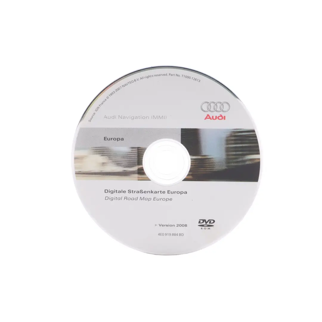 Audi Q7 4L A8 D3 Navigation Disc DVD Europe Version 2008 - SKU 4E0919884BD - Part number 4E0919884BD