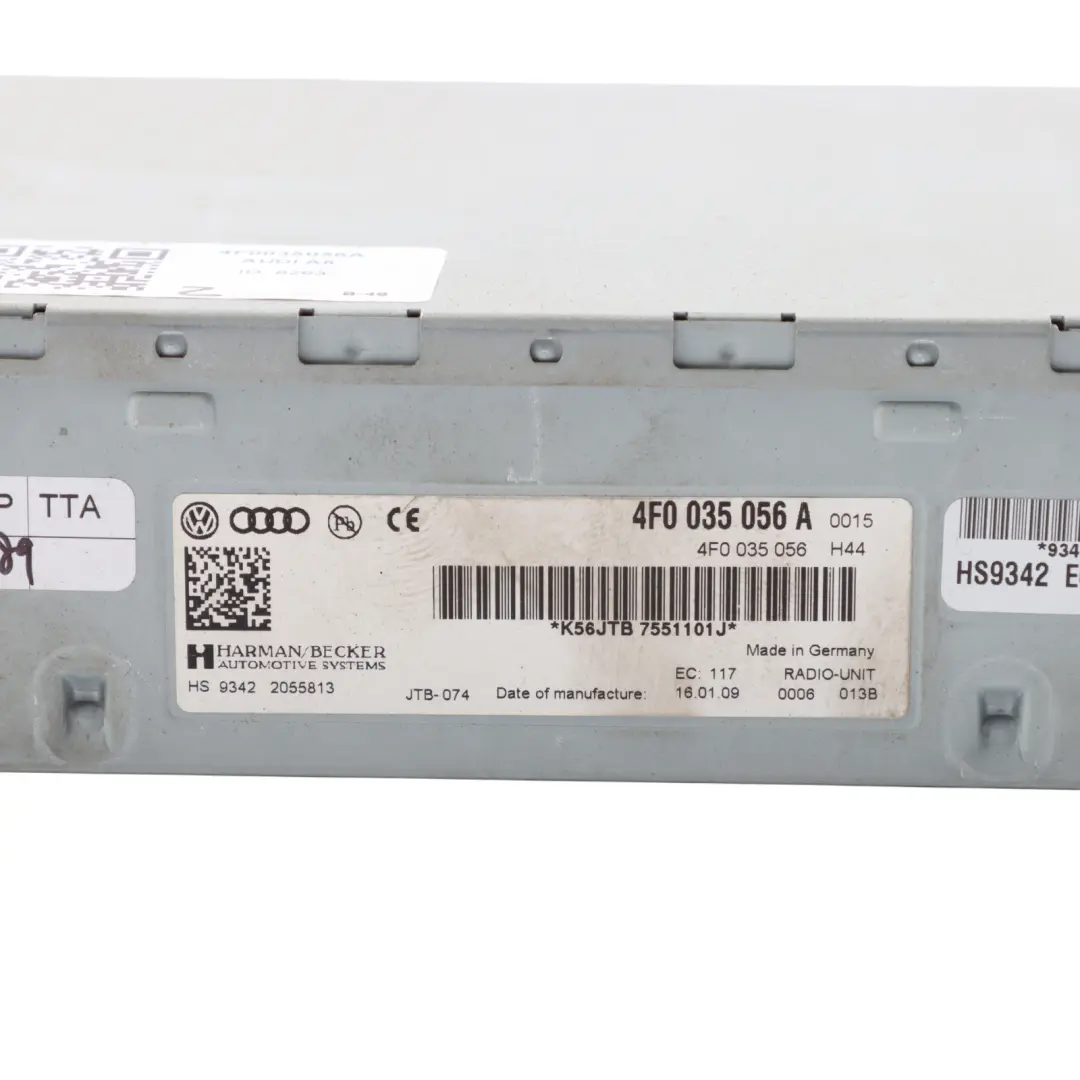 Audi A5 8T Head Unit Radio CD Player Control Unit Module - SKU 4F0035056A - Part number 4F0035056A