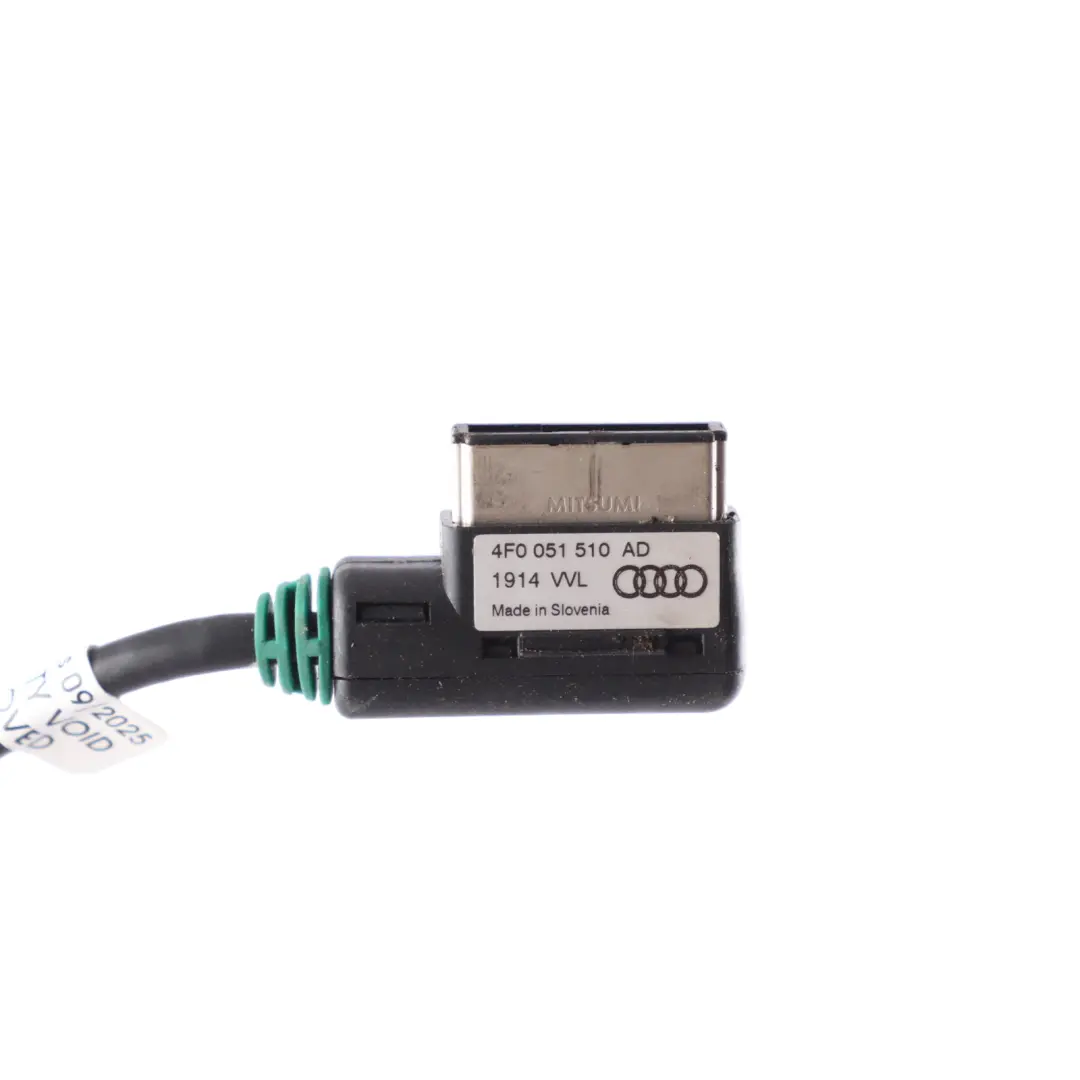 Audi A1 8X A3 8V A5 8T iPhone Lightning Cable Wiring Loom Adapter - SKU 4F0051510AD - Part number 4F0051510AD