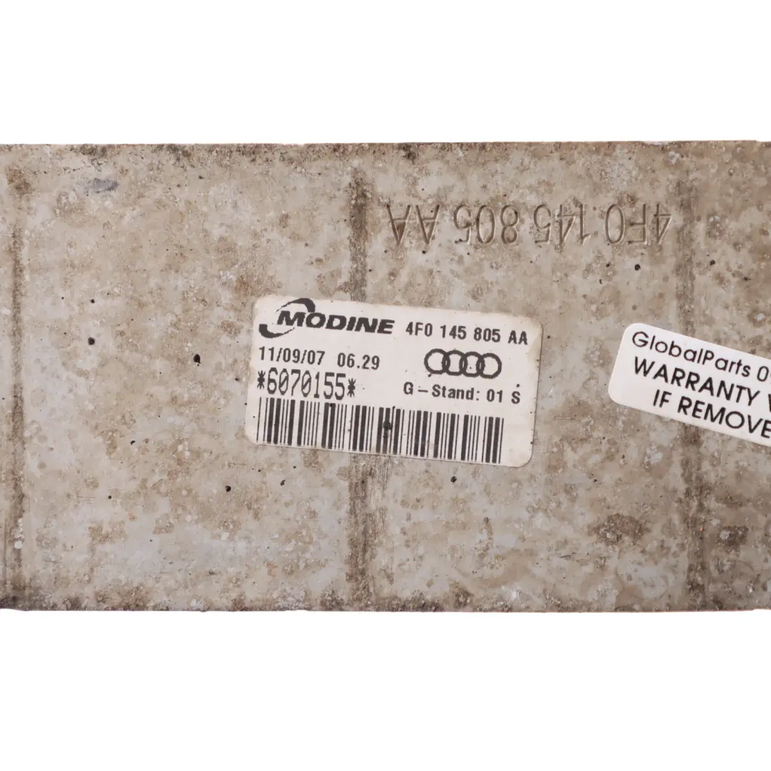 Audi A6 C6 2.0 TDI 2.0 TFSI Intercooler Radiador Aire Carga - SKU 4F0145805AA - Número de pieza 4F0145805AA