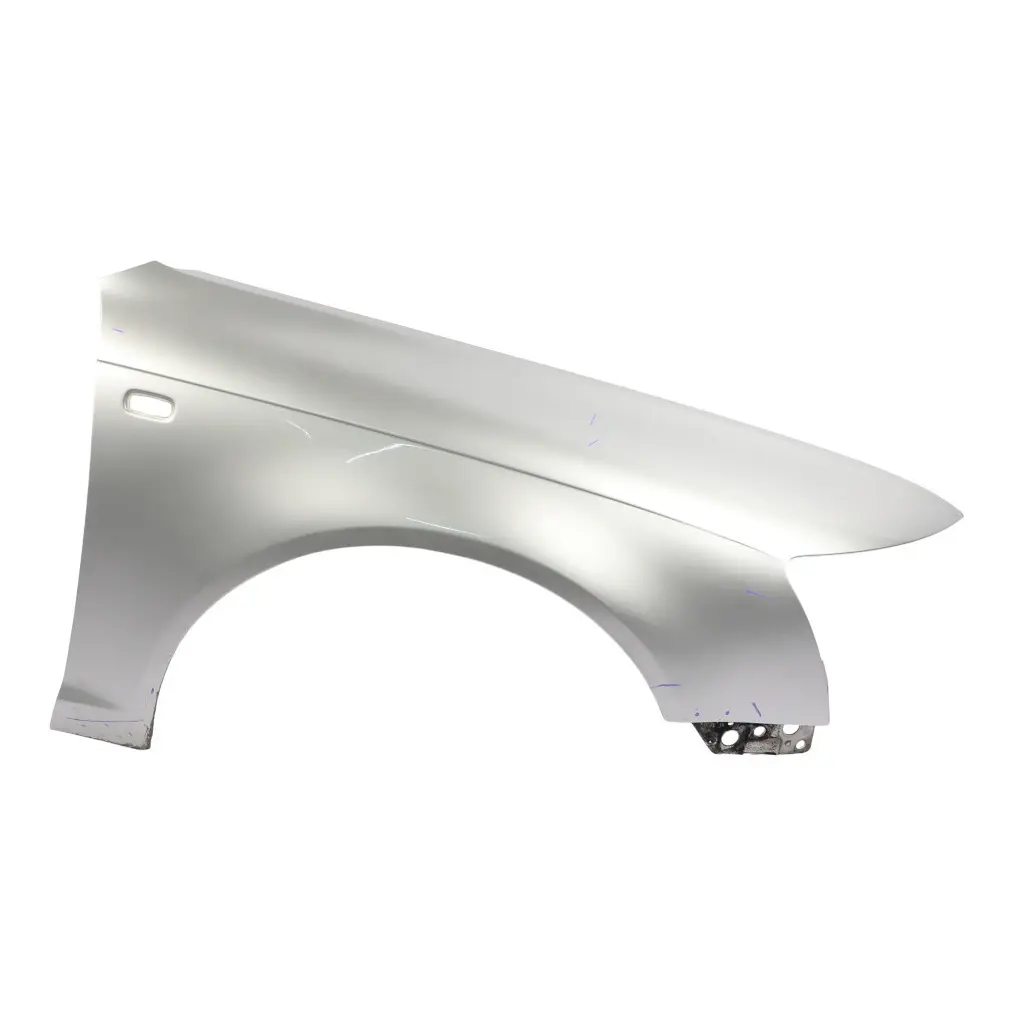 Side Panel Front Right O/S Wing Fender Light Silver Metallic - Y7W to Audi A6 C6 with Part number 4F0821104A Audi A6 C6 Side Panel Front Right O/S Wing Fender Light Silver Metallic - Y7W - SKU 4F0821104A-LS - Part number 4F0821104A