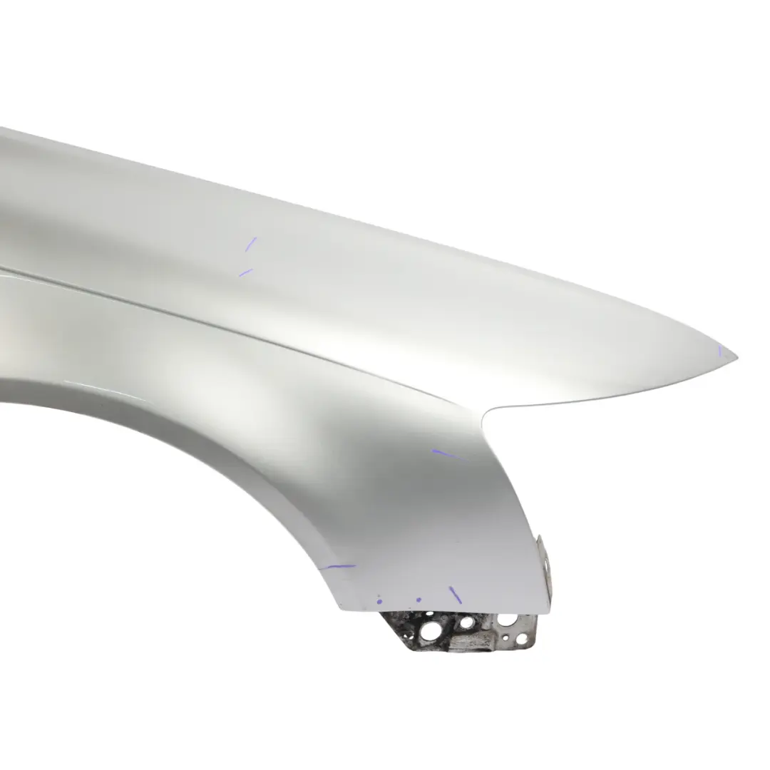 Side Panel Front Right O/S Wing Fender Light Silver Metallic - Y7W to Audi A6 C6 with Part number 4F0821104A Audi A6 C6 Side Panel Front Right O/S Wing Fender Light Silver Metallic - Y7W - SKU 4F0821104A-LS - Part number 4F0821104A