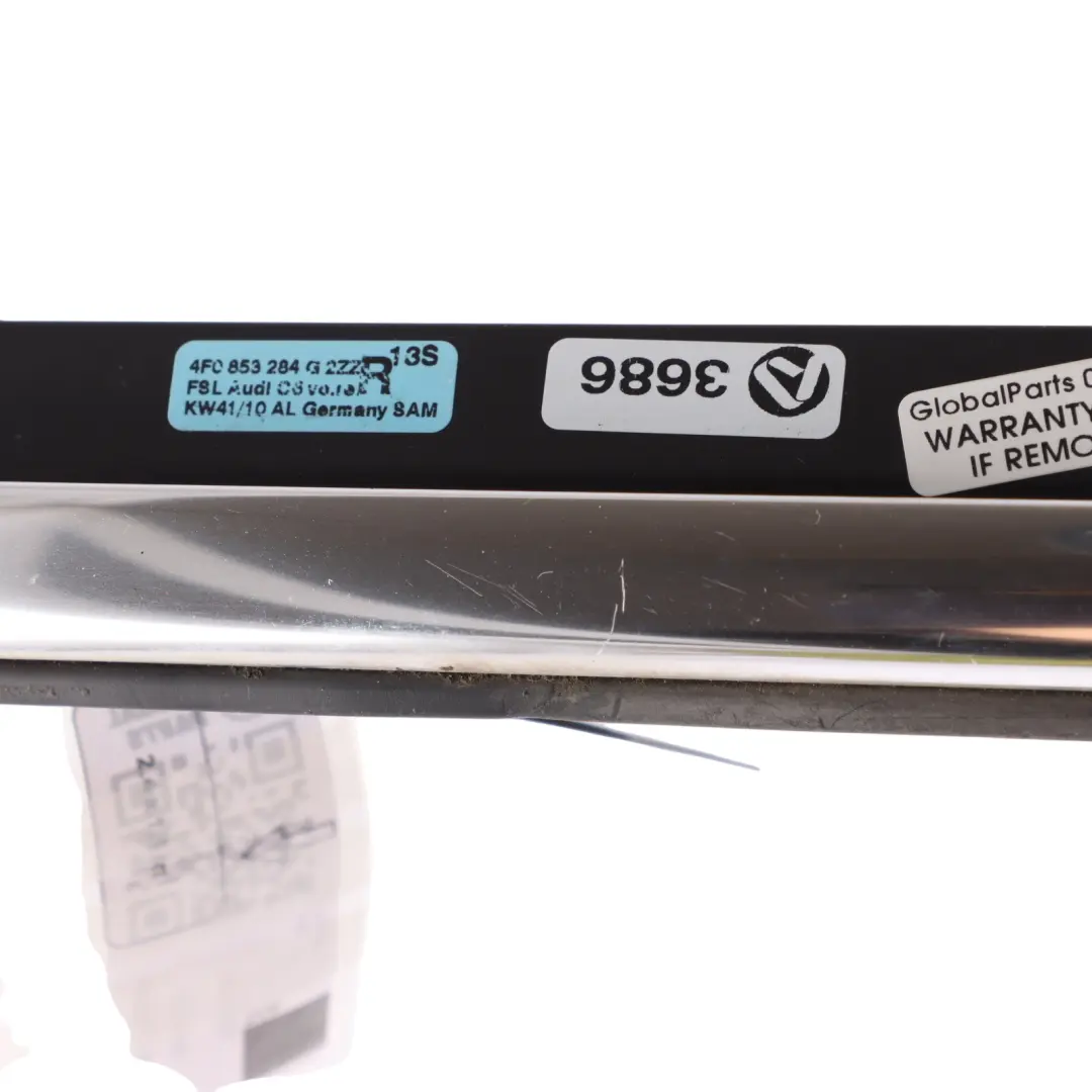 Audi A6 S6 C6 Modanatura Vetro Porta Anteriore Destra Cromo - SKU 4F0853284G - Numero di parte 4F0853284G