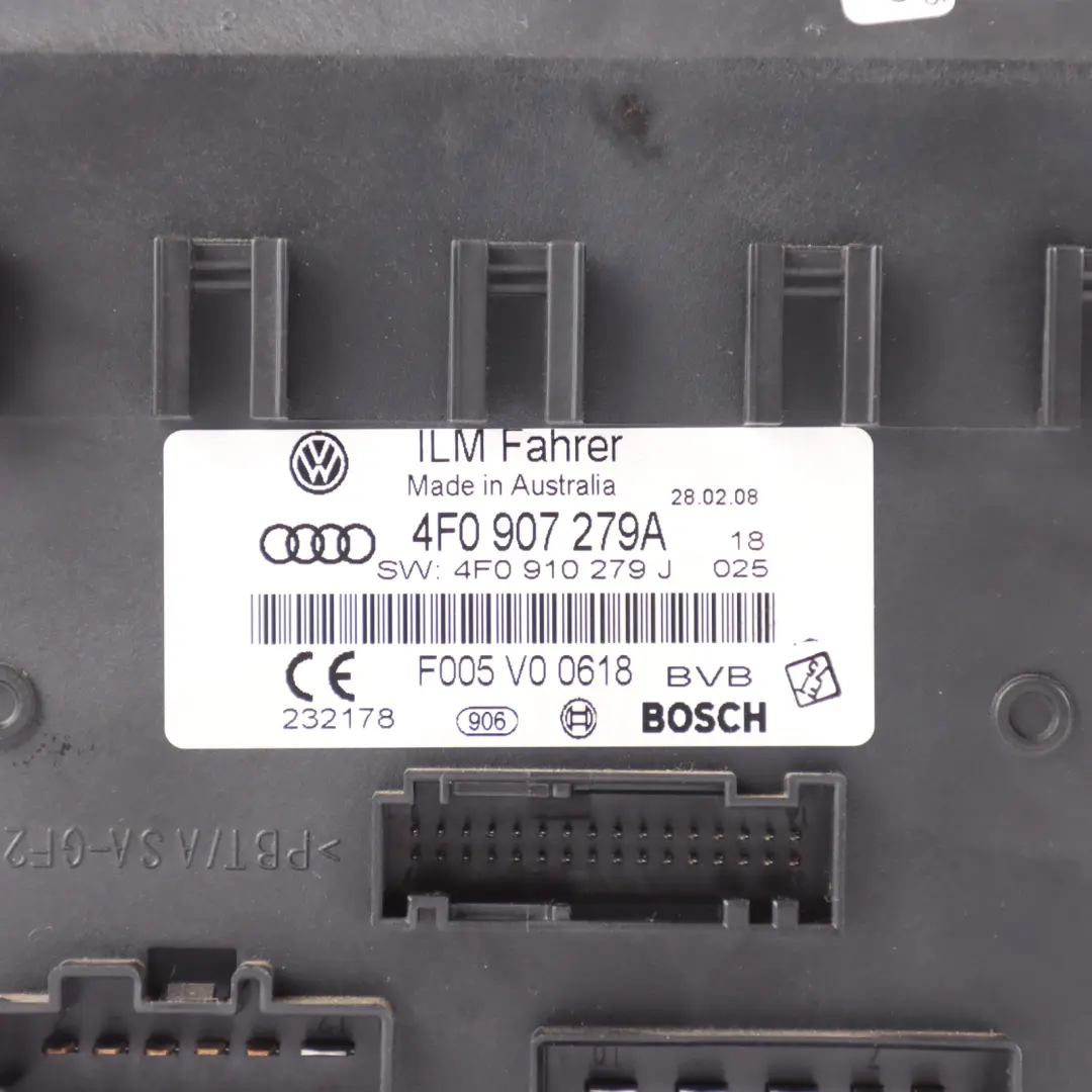 On Board Supply Body Control Comfort Unit Module to Audi Q7 4L with Part number 4F0907279A Audi Q7 4L On Board Supply Body Control Comfort Unit Module - SKU 4F0907279A - Part number 4F0907279A