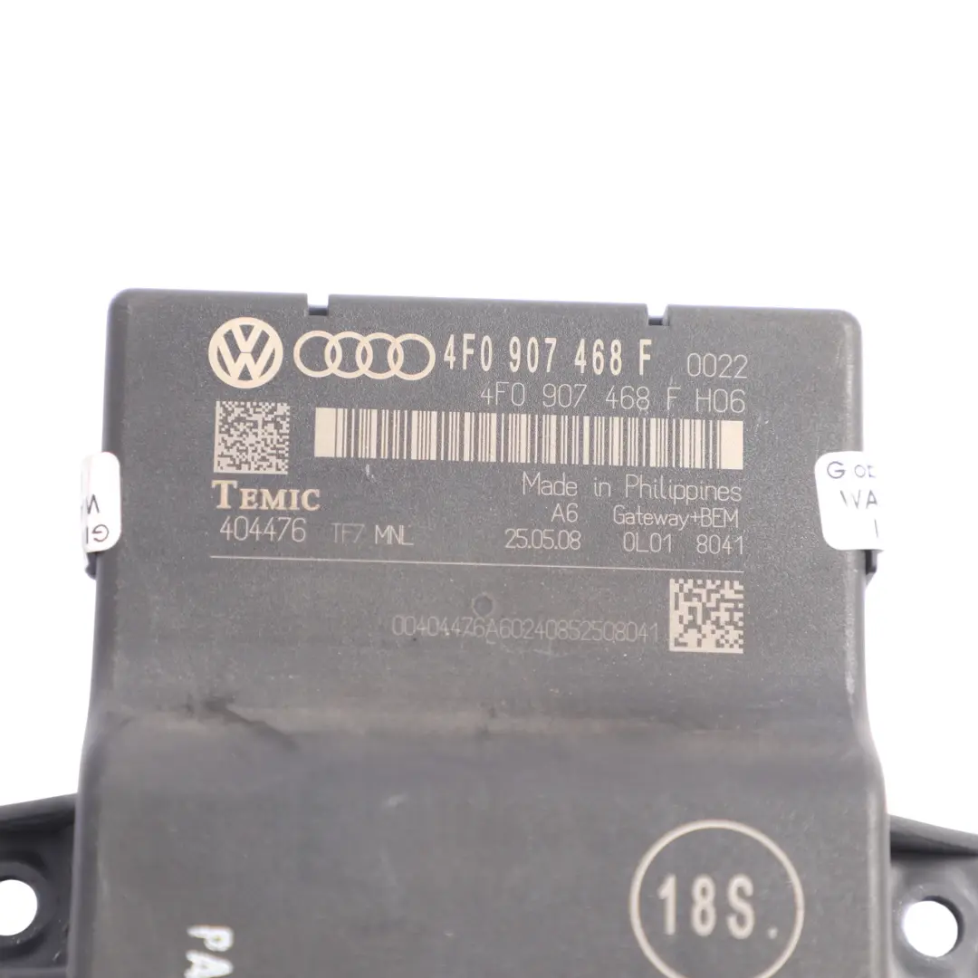 Audi A6 C6 Q7 4L Diagnostic Interface Gateway Module ECU Control Unit - SKU 4F0907468F - Part number 4F0907468F