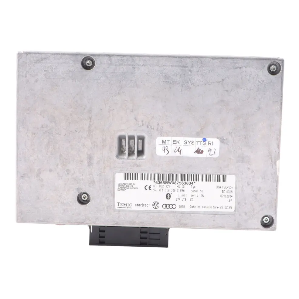 Interfaz Bluetooth Teléfono Módulo De Control Unidad ECU para Audi Q7 4L con número de pieza 4F1862335 Audi Q7 4L Interfaz Bluetooth Teléfono Módulo De Control Unidad ECU - SKU 4F1862335 - Número de pieza 4F1862335