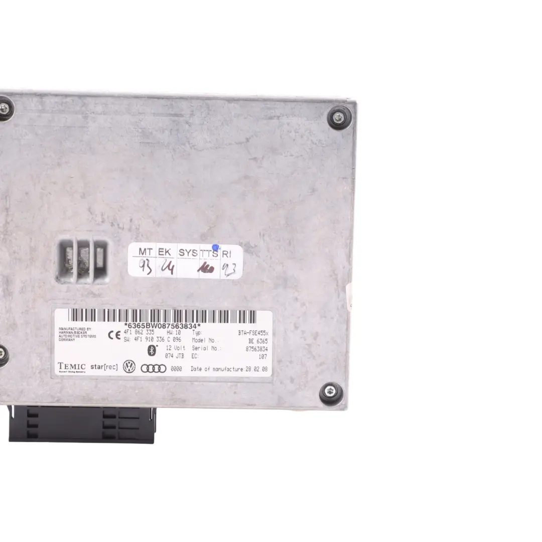 Interfaz Bluetooth Teléfono Módulo De Control Unidad ECU para Audi Q7 4L con número de pieza 4F1862335 Audi Q7 4L Interfaz Bluetooth Teléfono Módulo De Control Unidad ECU - SKU 4F1862335 - Número de pieza 4F1862335