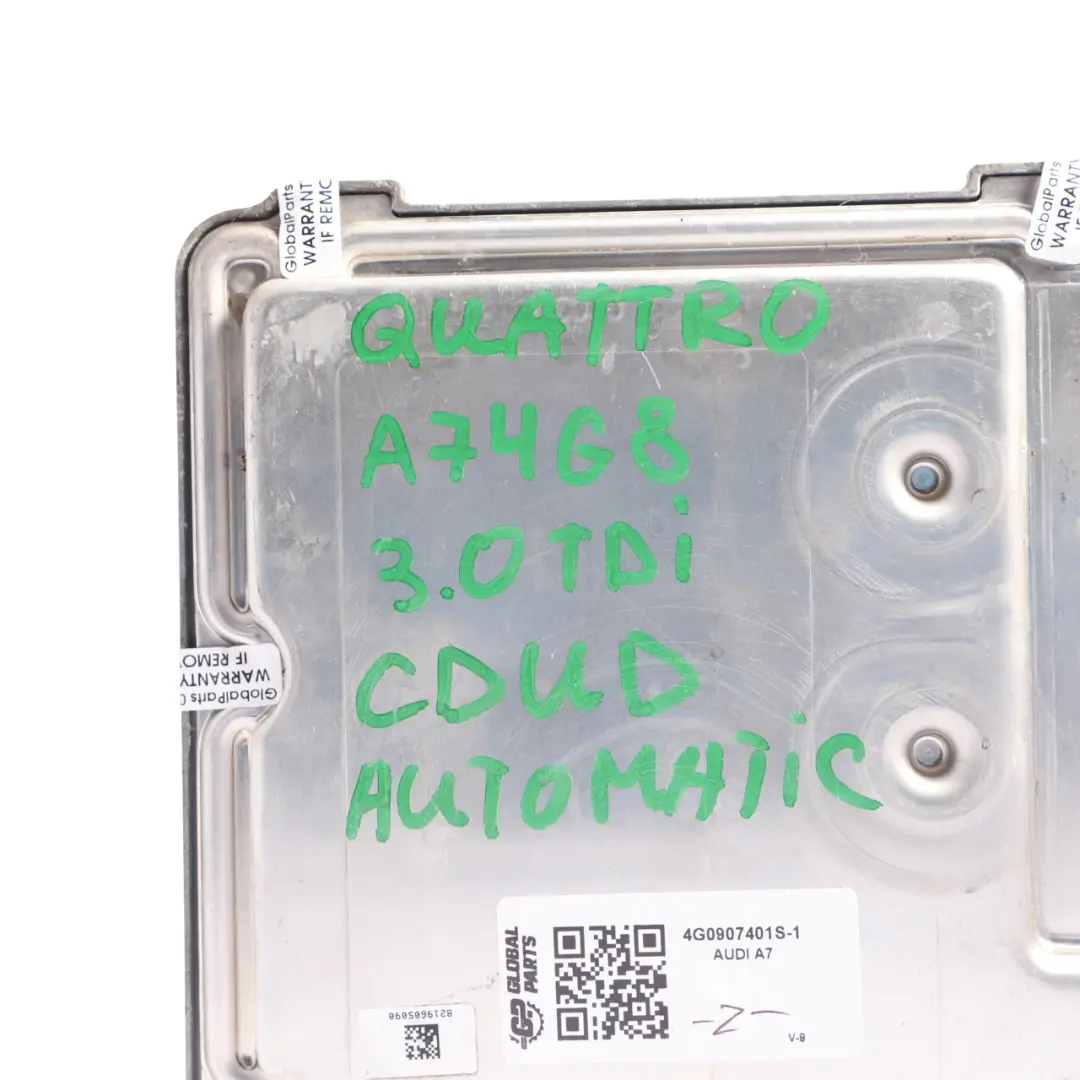Audi A7 4G C7 3.0 TDI CDUD 245HP Quattro Engine Module ECU Automatic - SKU 4G0907401S-1 - Part number 4G0907401S