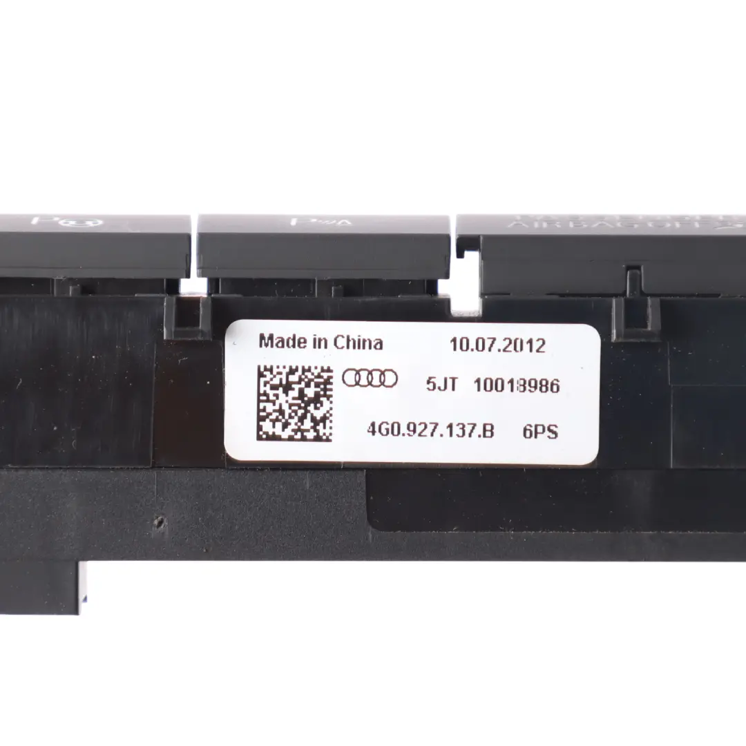 Audi A6 A7 C7 PDC Parking Sensor Traction Switch Control Button Panel - SKU 4G0927137B - Part number 4G0927137B