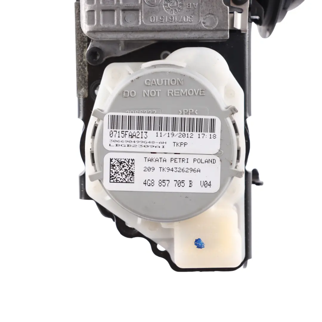 Belt Front Left N/S Black to Audi A7 4G Seat with Part number 4G8857705B Audi A7 4G Seat Belt Front Left N/S Black - SKU 4G8857705B - Part number 4G8857705B