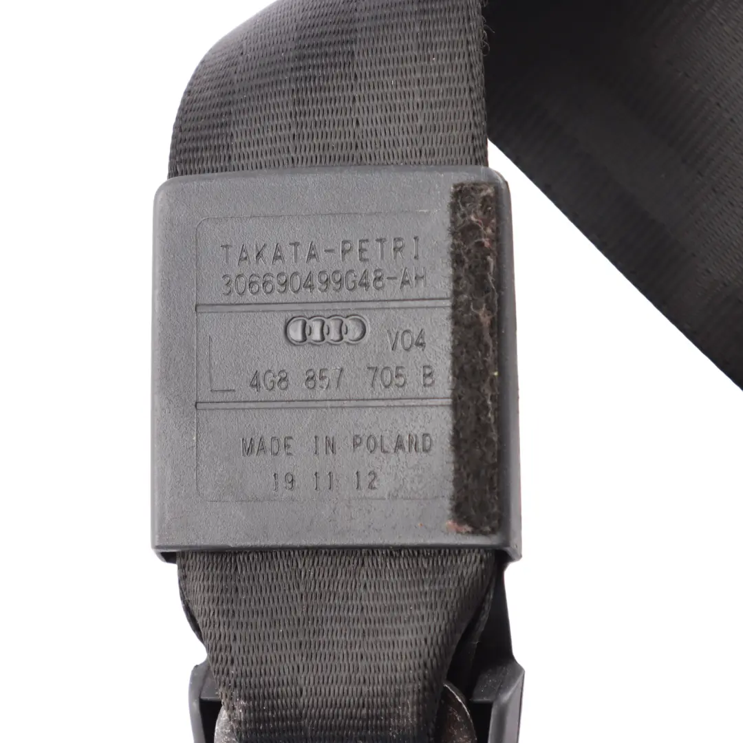 Belt Front Left N/S Black to Audi A7 4G Seat with Part number 4G8857705B Audi A7 4G Seat Belt Front Left N/S Black - SKU 4G8857705B - Part number 4G8857705B
