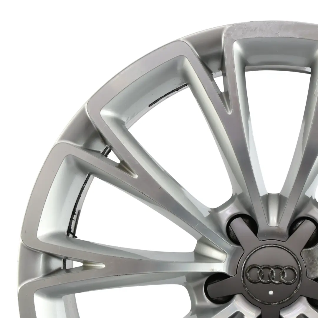 Rim Alloy Silver 19" 9J ET:39 Star Spoke to Audi A7 4G A8 D4 Wheel with Part number 4H0601025G Audi A7 4G A8 D4 Wheel Rim Alloy Silver 19" 9J ET:39 Star Spoke - SKU 4H0601025G-1 - Part number 4H0601025G