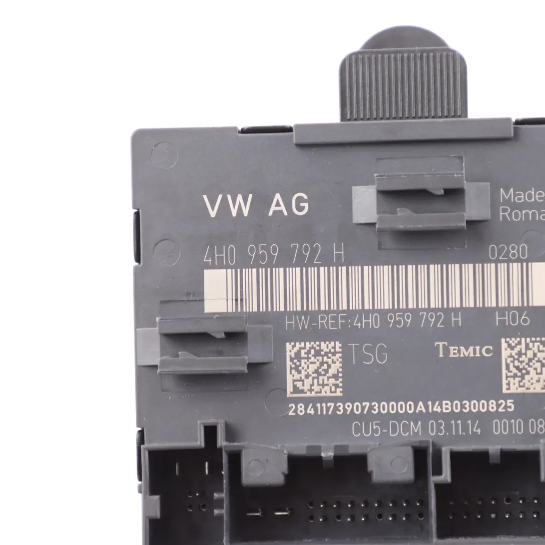 Audi A8 D4 4H Module De Commande Porte Avant Unité ECU Côté Passager - SKU 4H0959792H - Numéro de pièce 4H0959792H