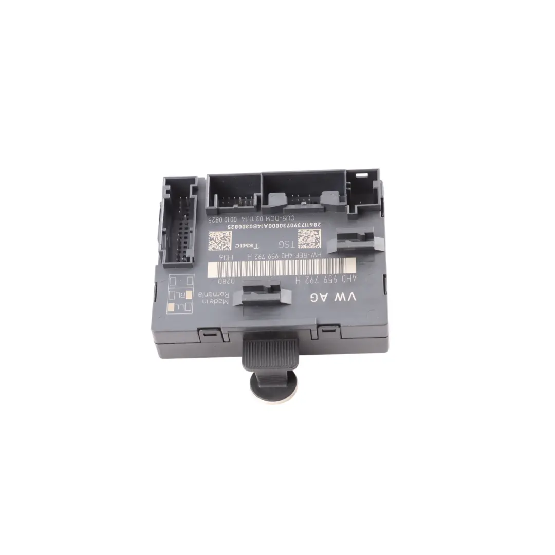Moduł Sterownik Drzwi Przednich Prawy Przód ECU do Audi A8 D4 4H o numerze 4H0959792H Audi A8 D4 4H Moduł Sterownik Drzwi Przednich Prawy Przód ECU - SKU 4H0959792H - Numer Części 4H0959792H