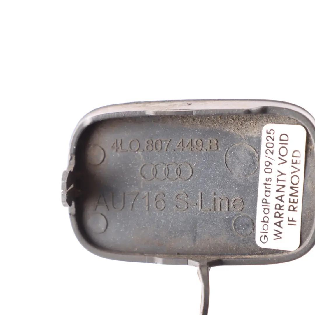 Bumper Towing Eye Hook Cap Ice Silver - X7W to Audi Q7 4L S-Line Rear with Part number 4L0807449B Audi Q7 4L S-Line Rear Bumper Towing Eye Hook Cap Ice Silver - X7W - SKU 4L0807449B-ICS - Part number 4L0807449B